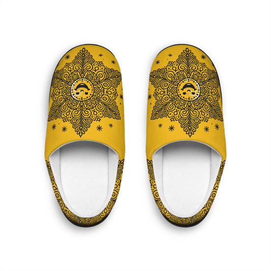 Snowflake - Yellow Men's Indoors Slippers