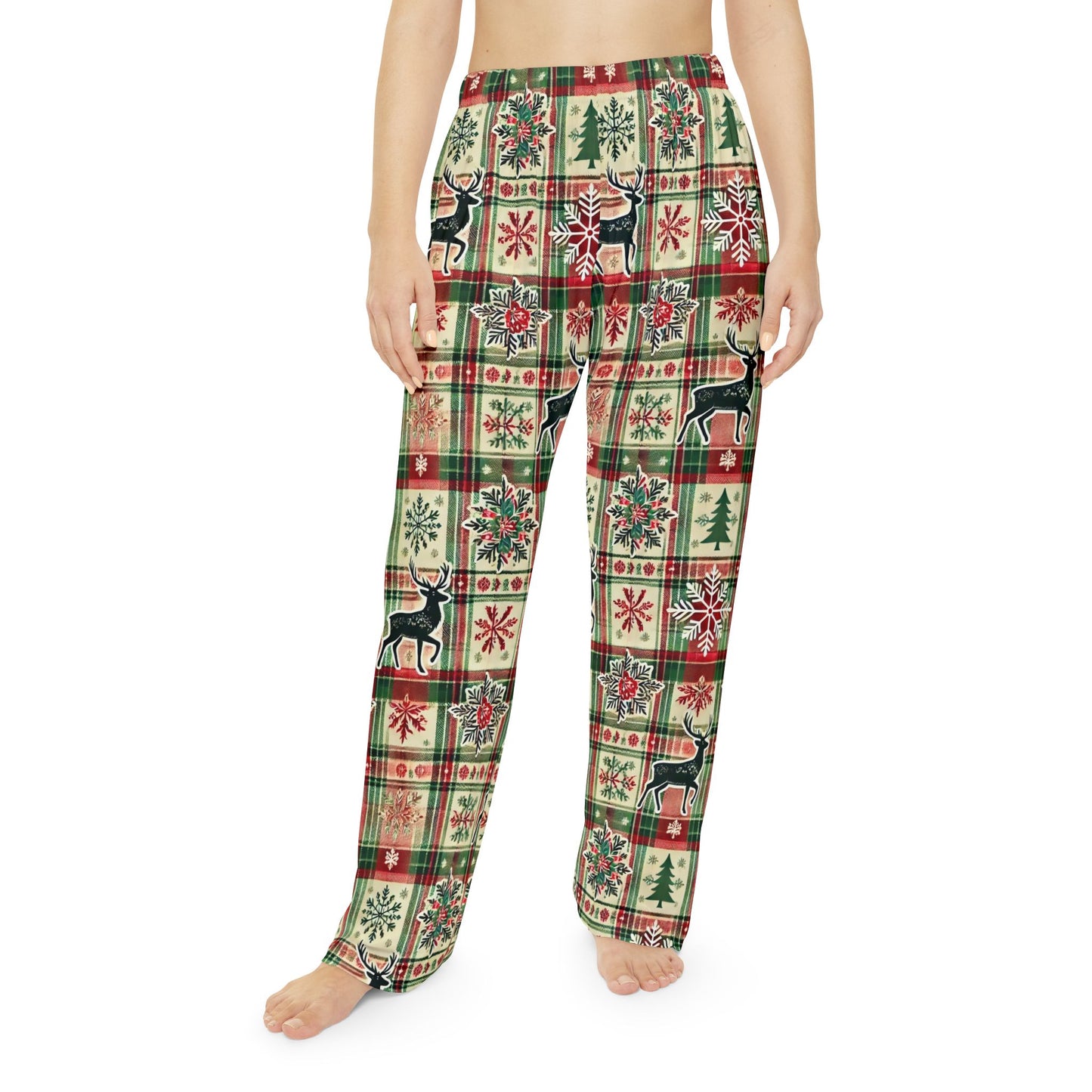 Evergreen Stag Women's Pajama Pants (AOP)