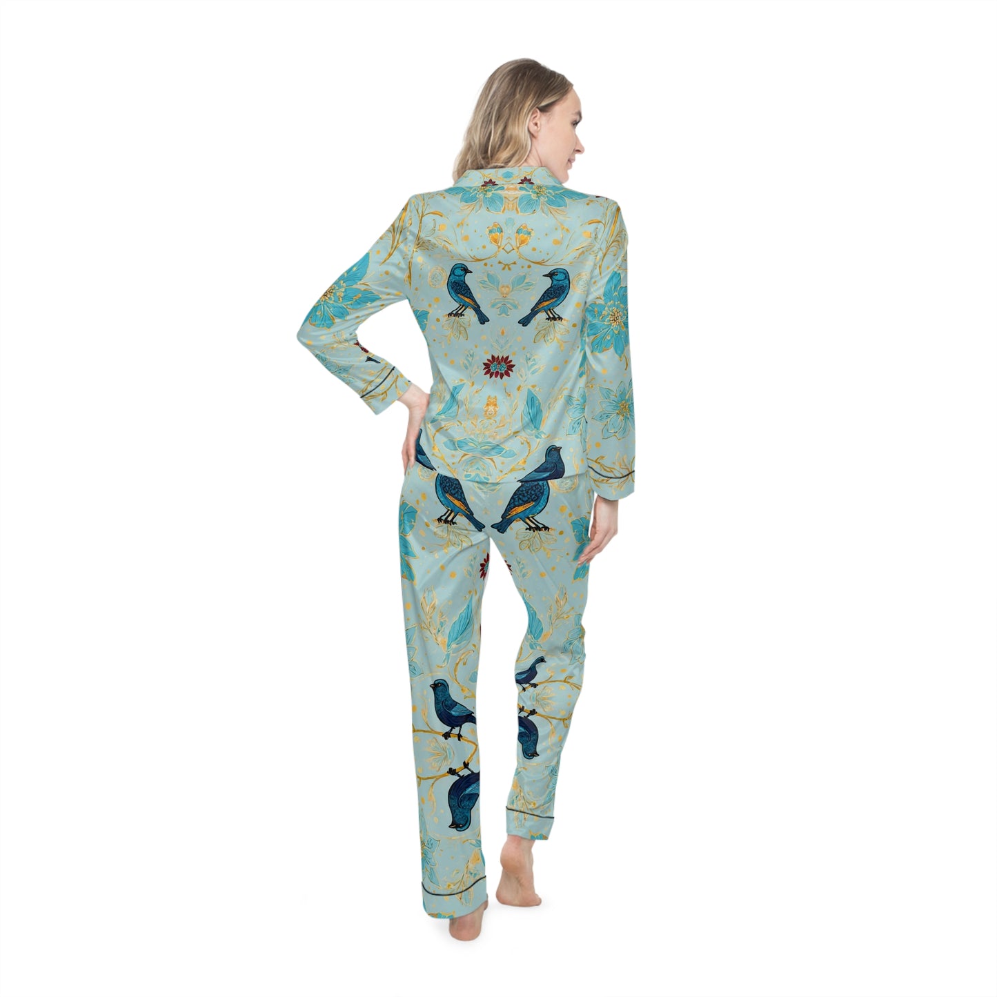 Songbird Women's Satin Pajamas (AOP)