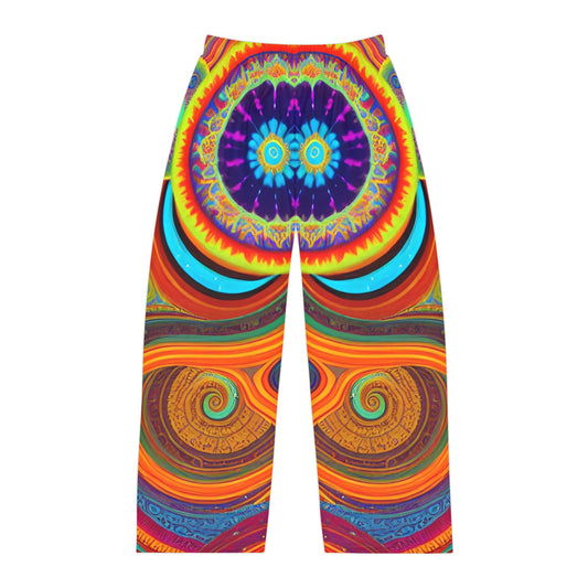 Prismatic Bloom Men's Pajama Pants (AOP)