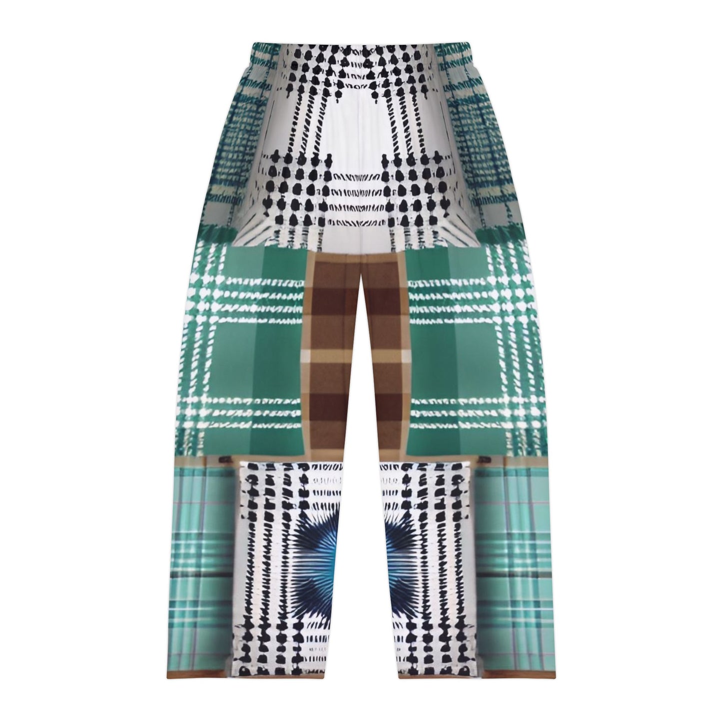 Plaid Patchwork Men's Pajama Pants (AOP)