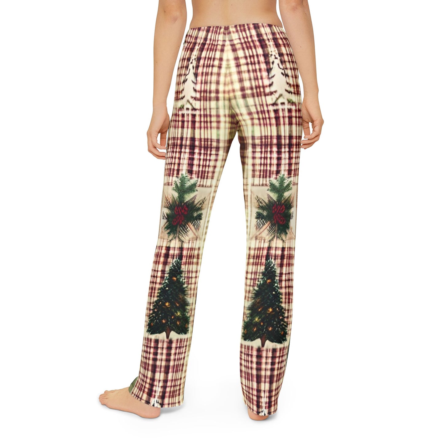 Winter Pine Plaid Kids Pajama Pants (AOP)