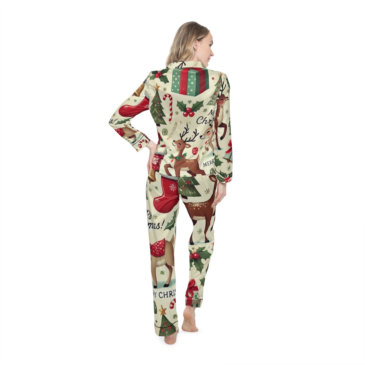 Merry Christmas Women's Satin Pajamas (AOP)