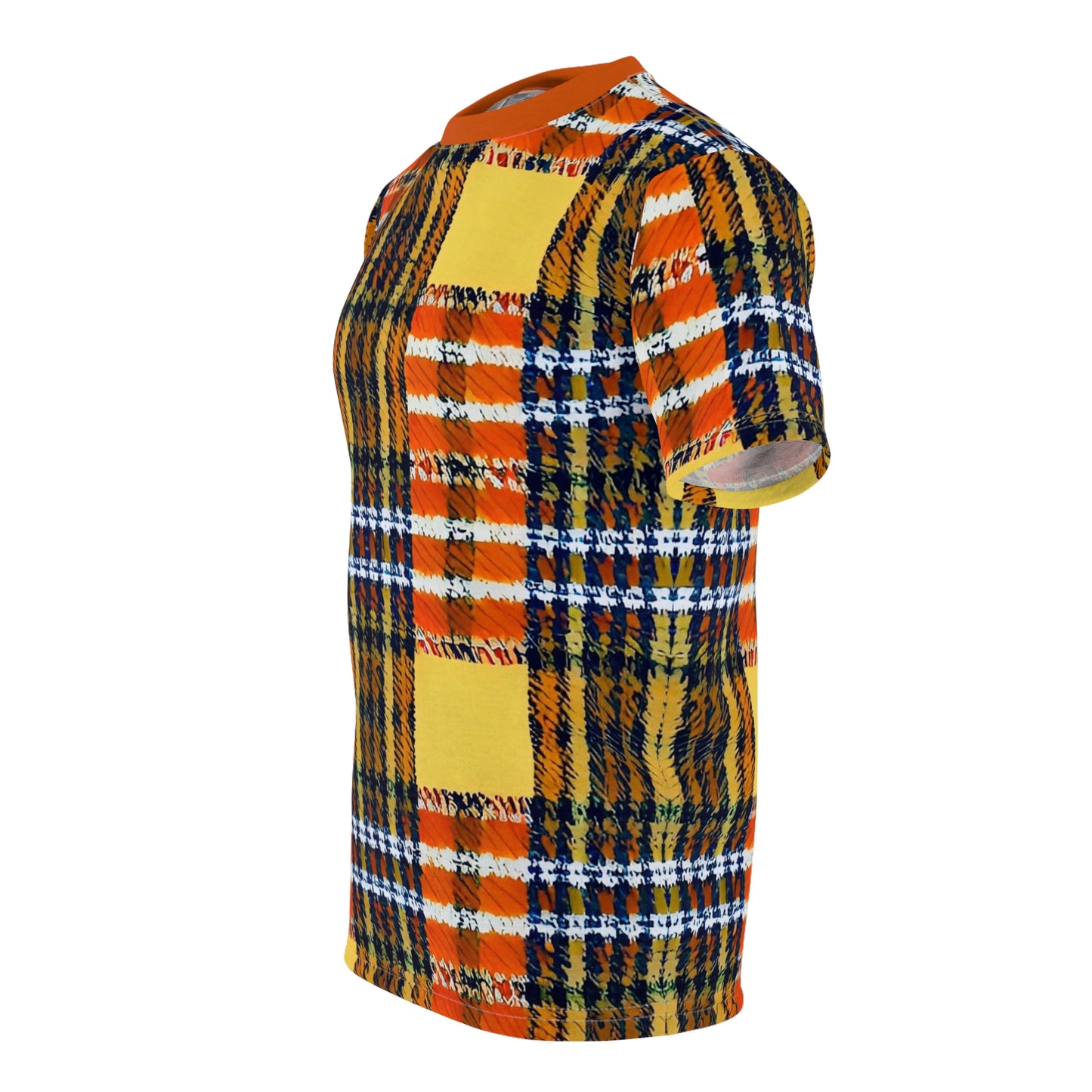 Orange Plaid Men's T-Shirt