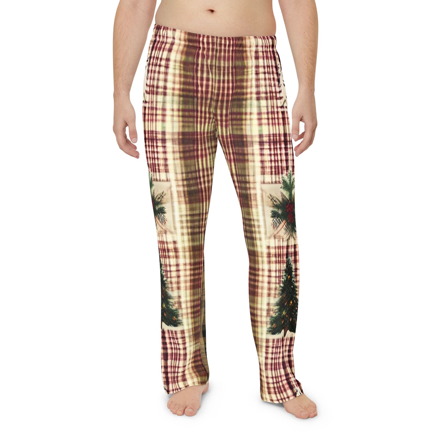 Winter Pine Plaid Men's Pajama Pants (AOP)