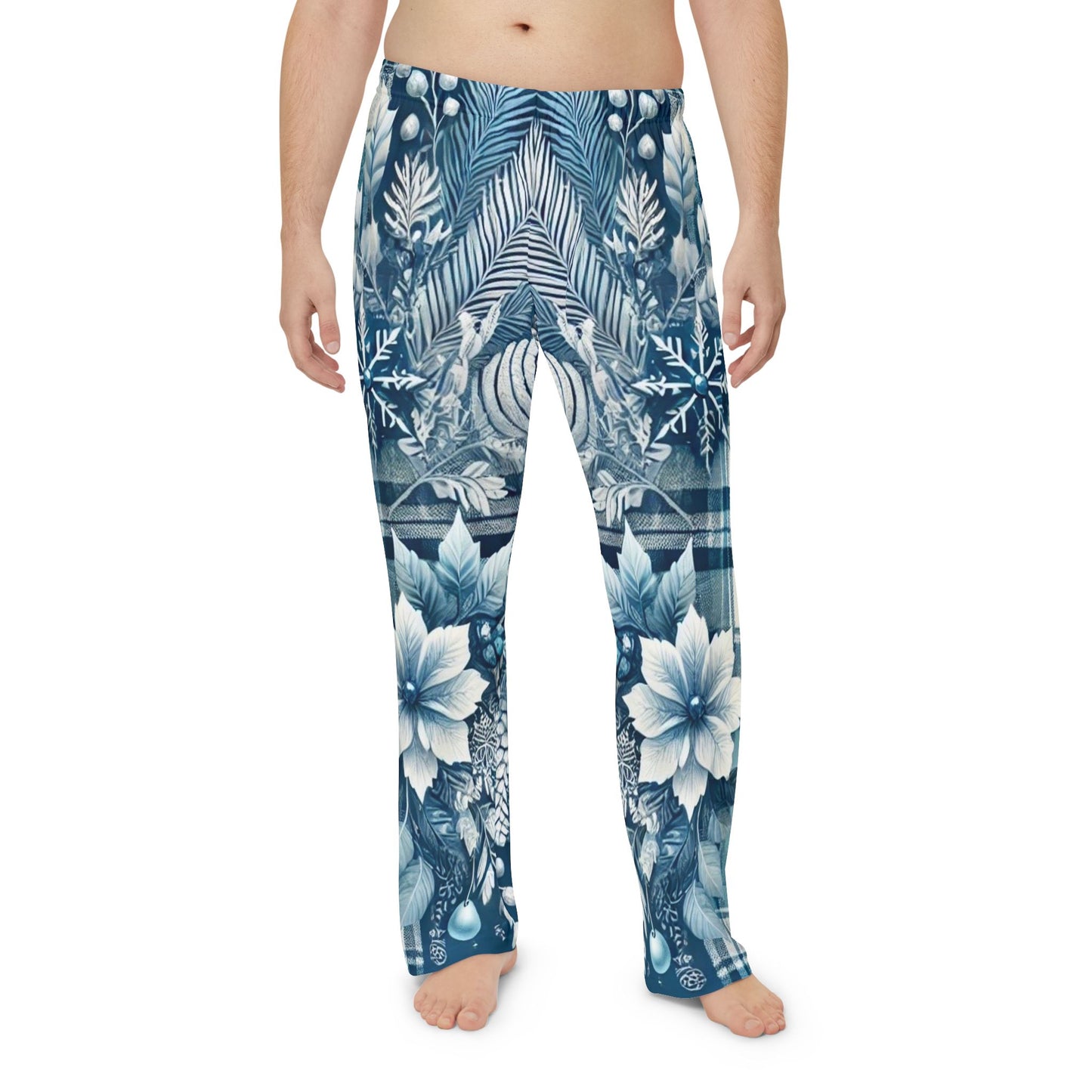 Polar Plaid Men's Pajama Pants (AOP)