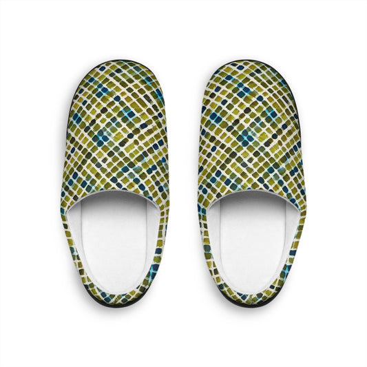 Serene Squares Men's Indoor Slippers