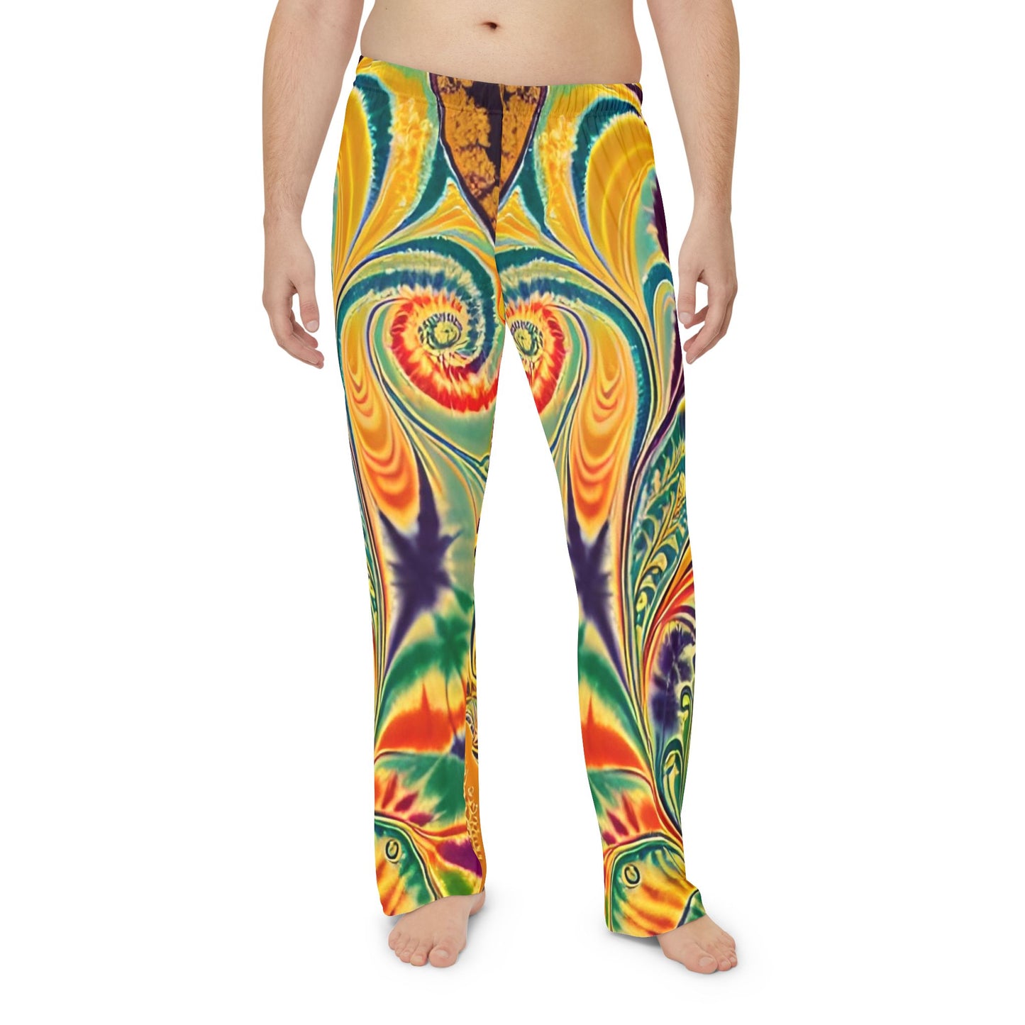 Radiant Swirl Men's Pajama Pants (AOP)