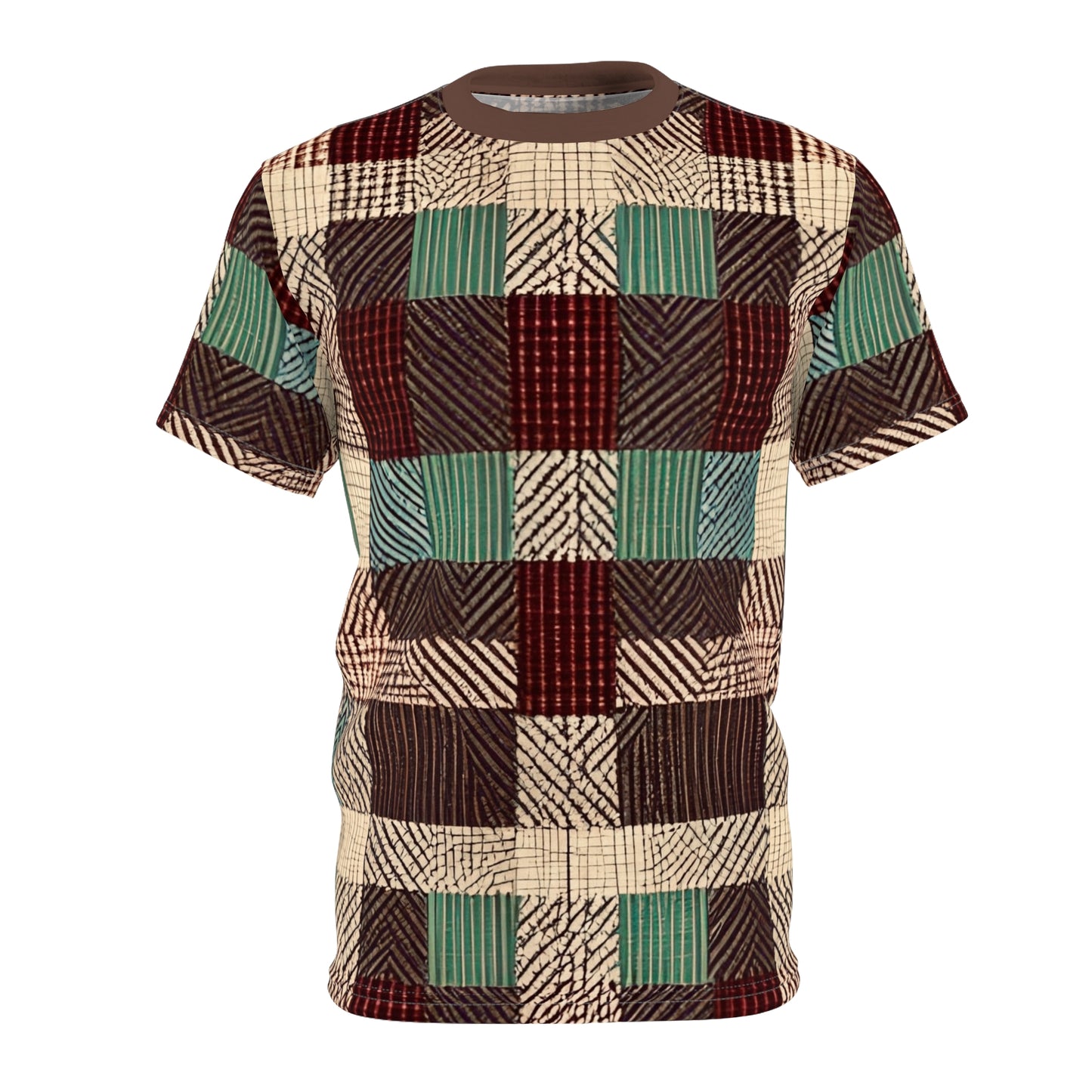 Cabin Retreat Plaid Men's Cut & Sew Tee (AOP)