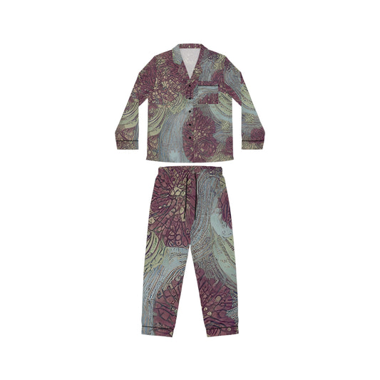 Relaxing Garden Women's Satin Pajamas (AOP)