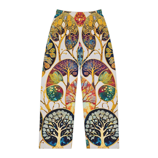 Golden Bloom Women's Pajama Pants (AOP)