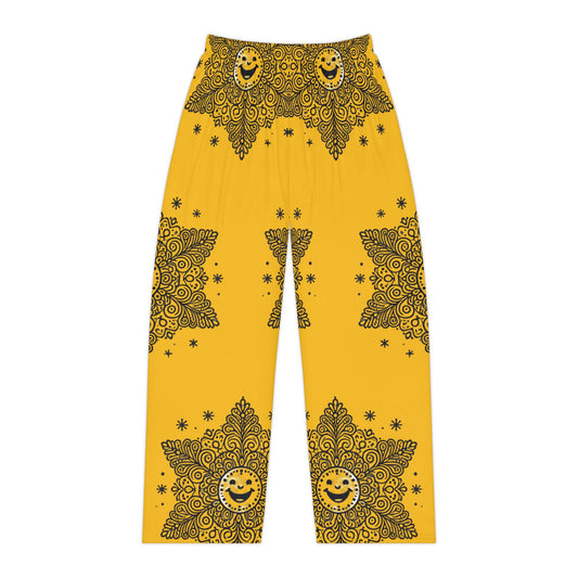 Snowflake - Yellow Women's Pajama Pants (AOP)