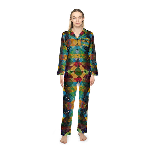 Elevated Women's Satin Pajamas (AOP)