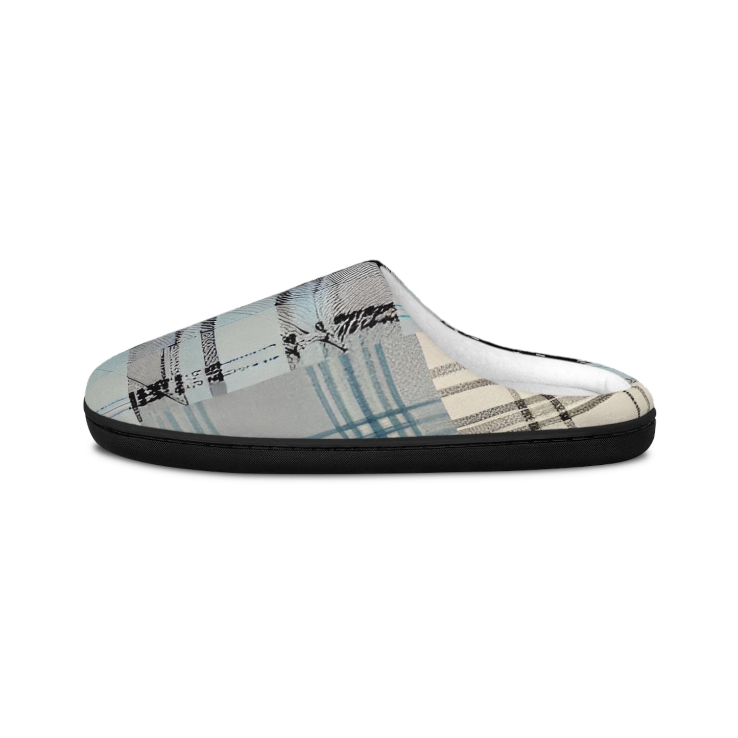 2 in 1 Plaid Men's Indoor Slippers