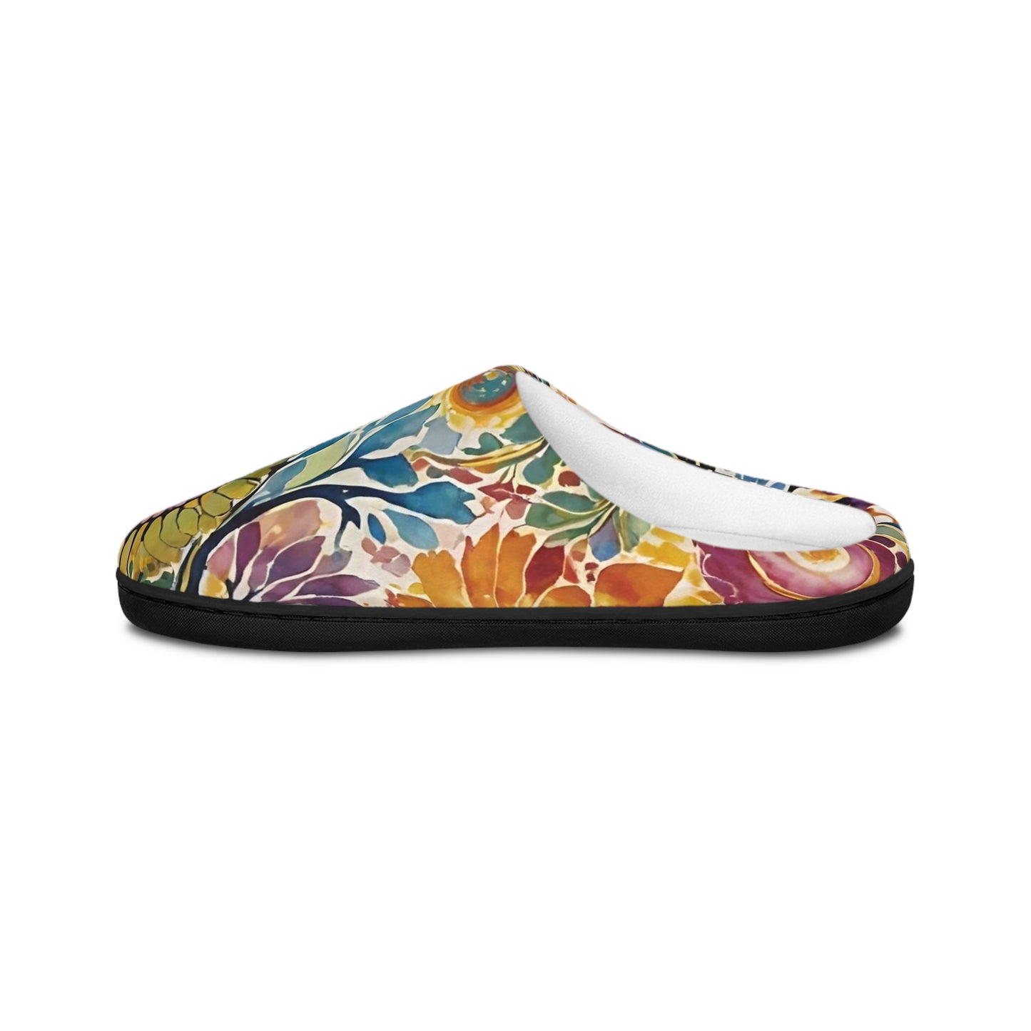 Floral Harmony Men's Indoor Slippers