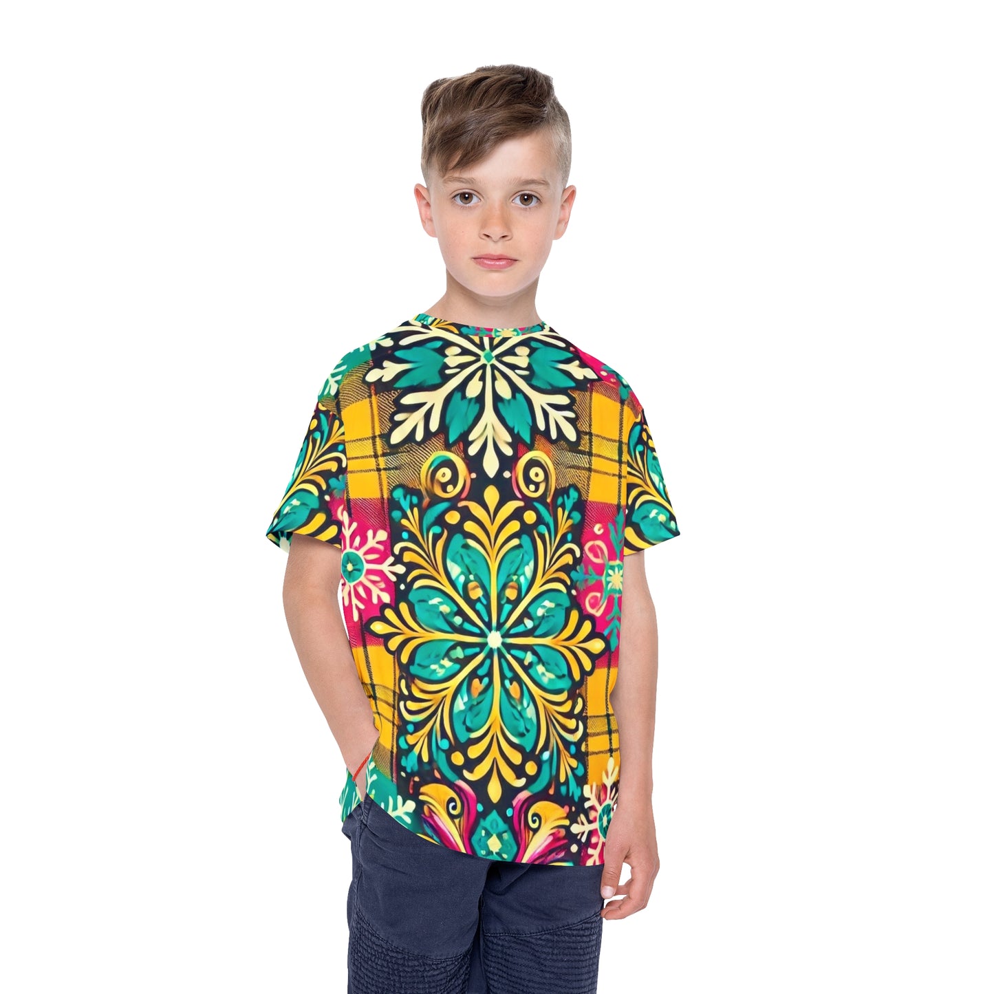 Multicolor Frost Kids Sports Jersey (AOP)