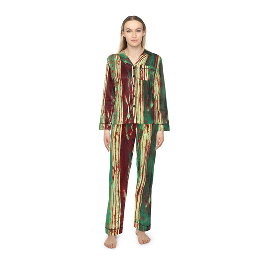 Raw Radiance Women's Satin Pajamas (AOP)