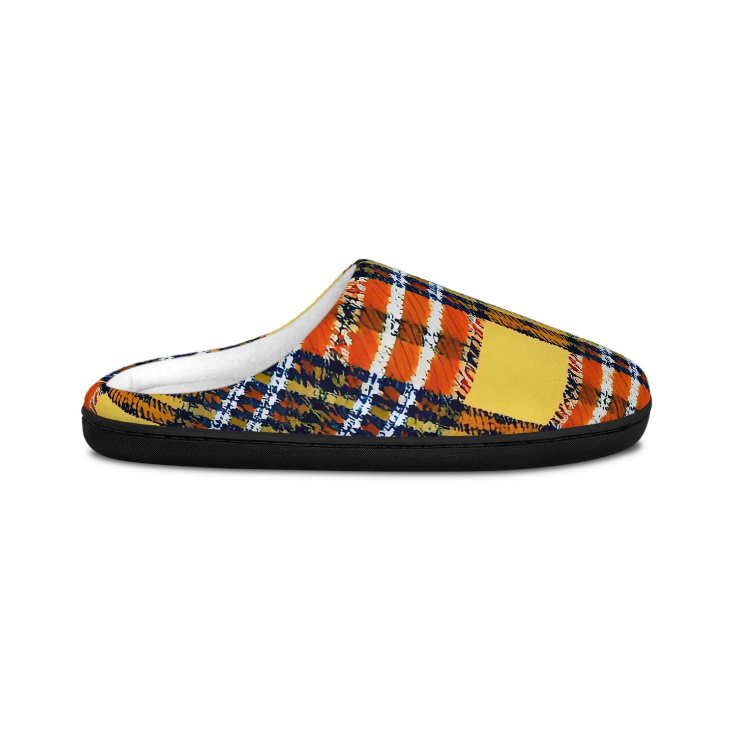 Orange Plaid Women's Indoor Slippers