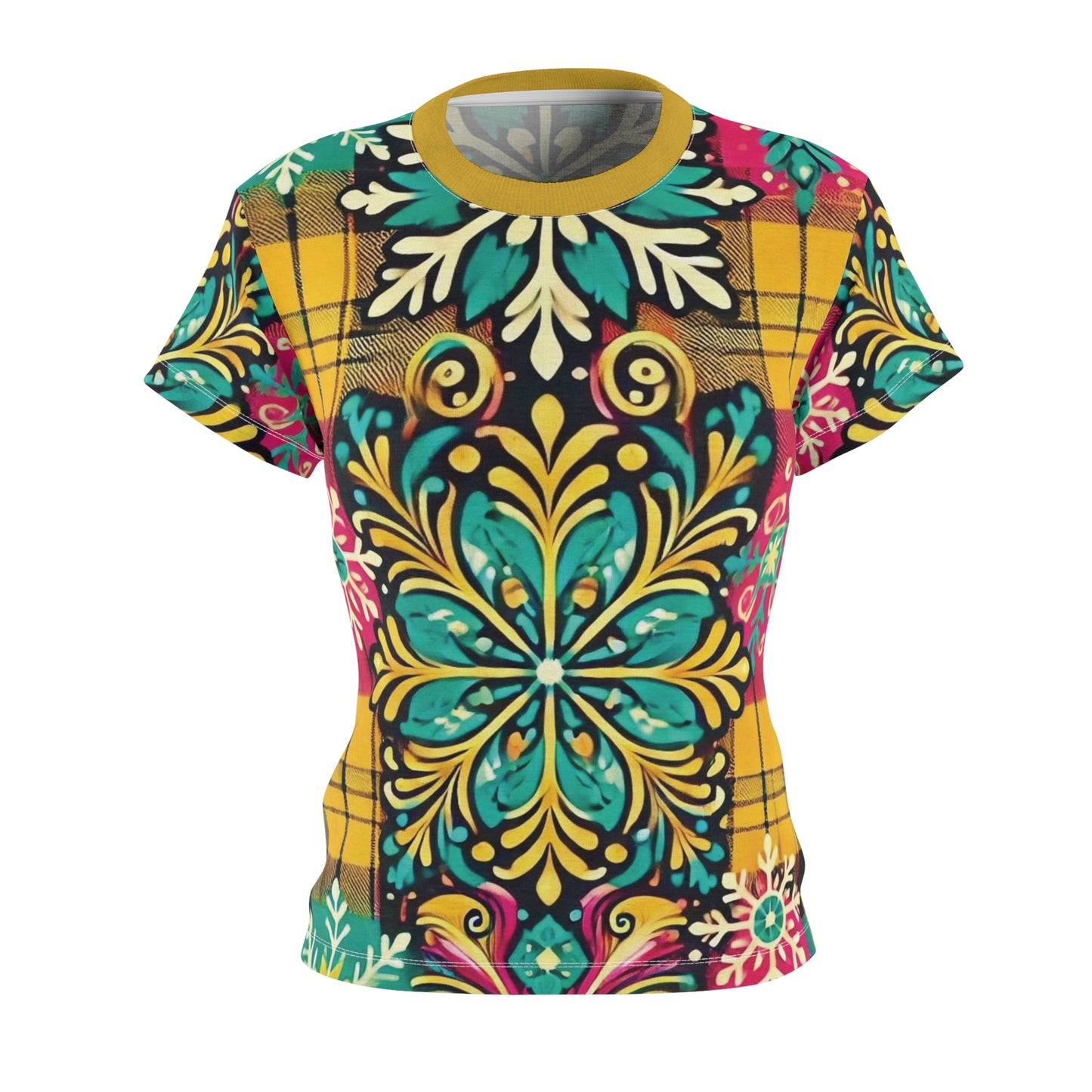 Multicolor Frost Women's Cut & Sew Tee (AOP)