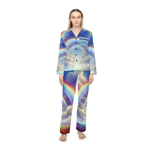 Rainbow Women's Satin Pajamas (AOP)