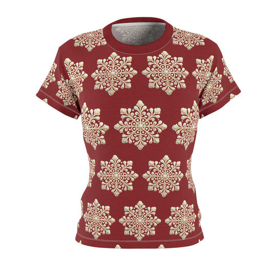 Snow Flake Women's Cut & Sew Tee (AOP)