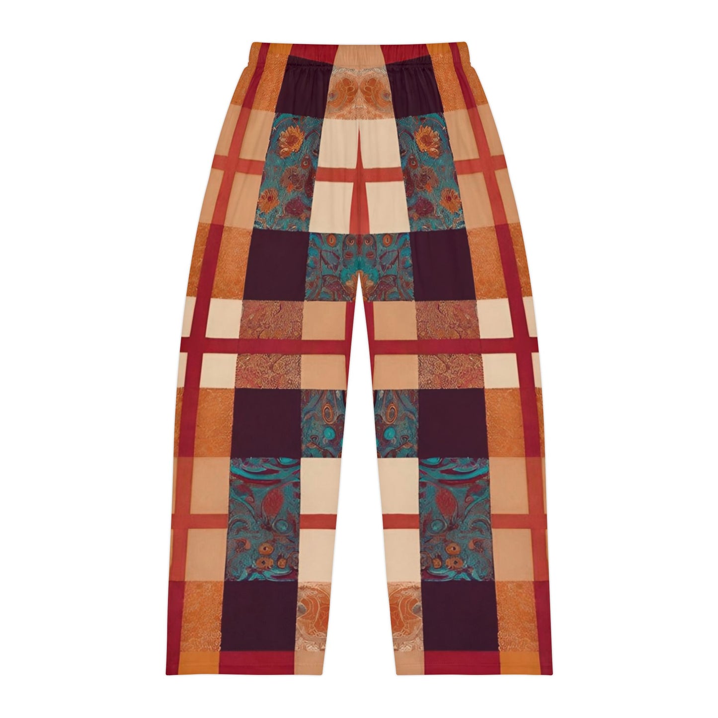 Flowers & Plaid Men's Pajama Pants (AOP)