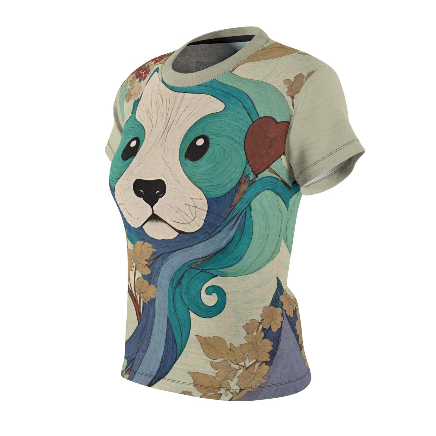 Peaceful Pup Women's Cut & Sew Tee (AOP)