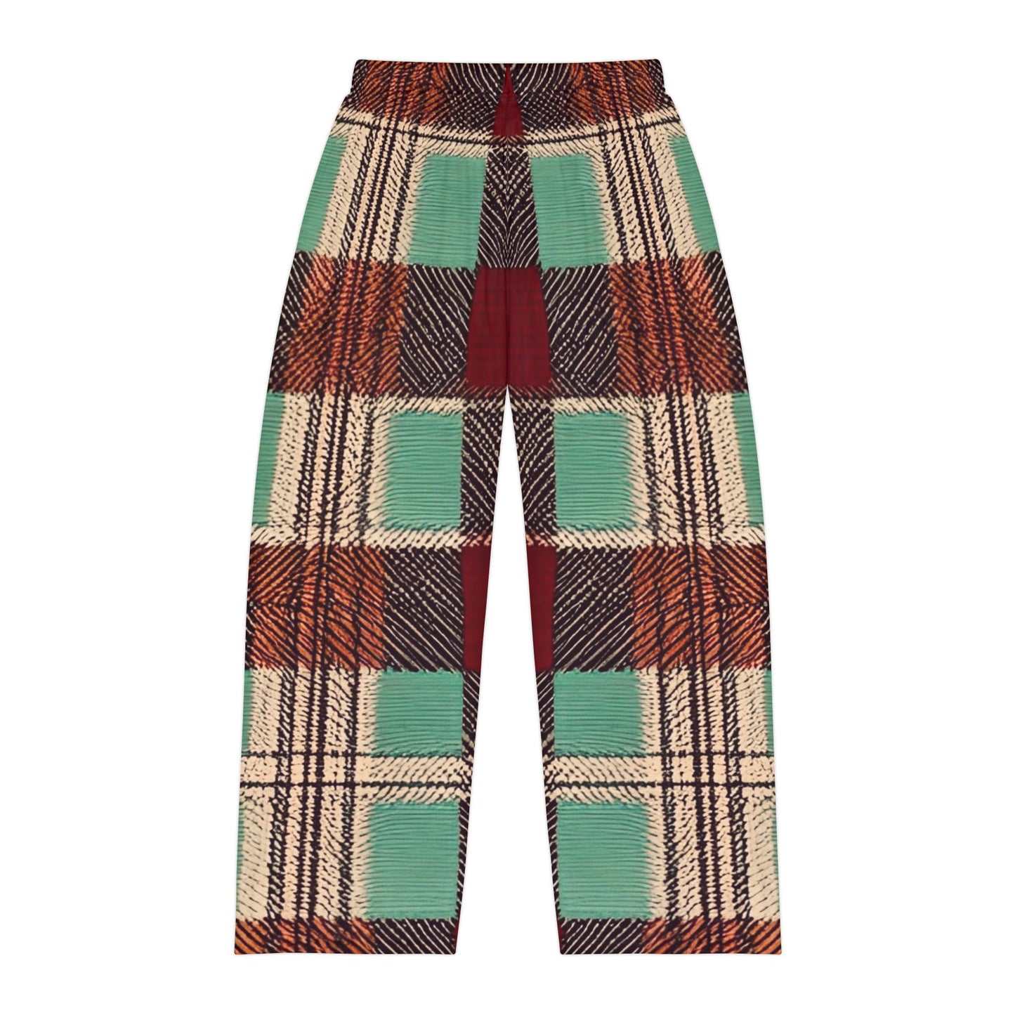 Burgundy Creek Plaid Men's Pajama Pants (AOP)