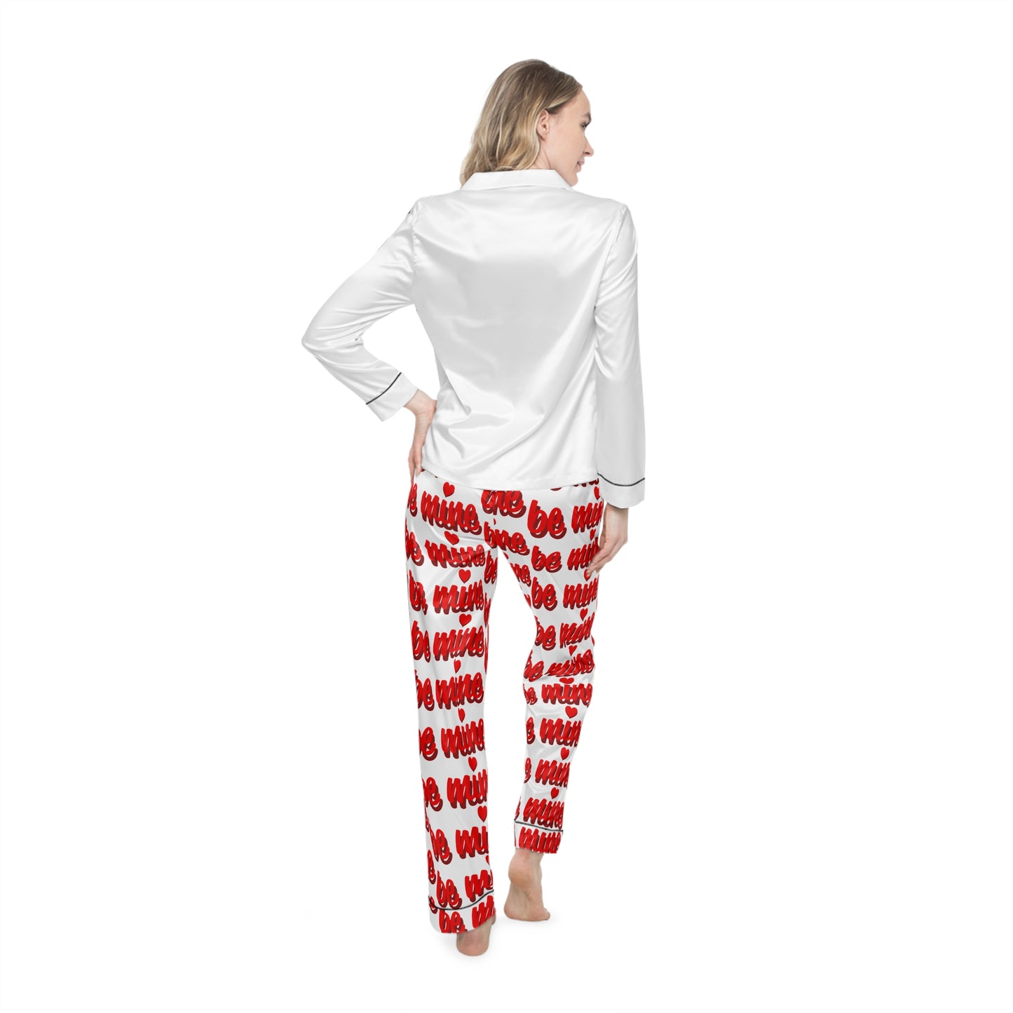 Be Mine Women's Satin Pajamas (AOP)