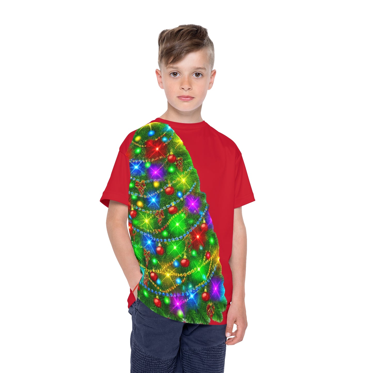 Christmas Tree Kids Sports Jersey (AOP)