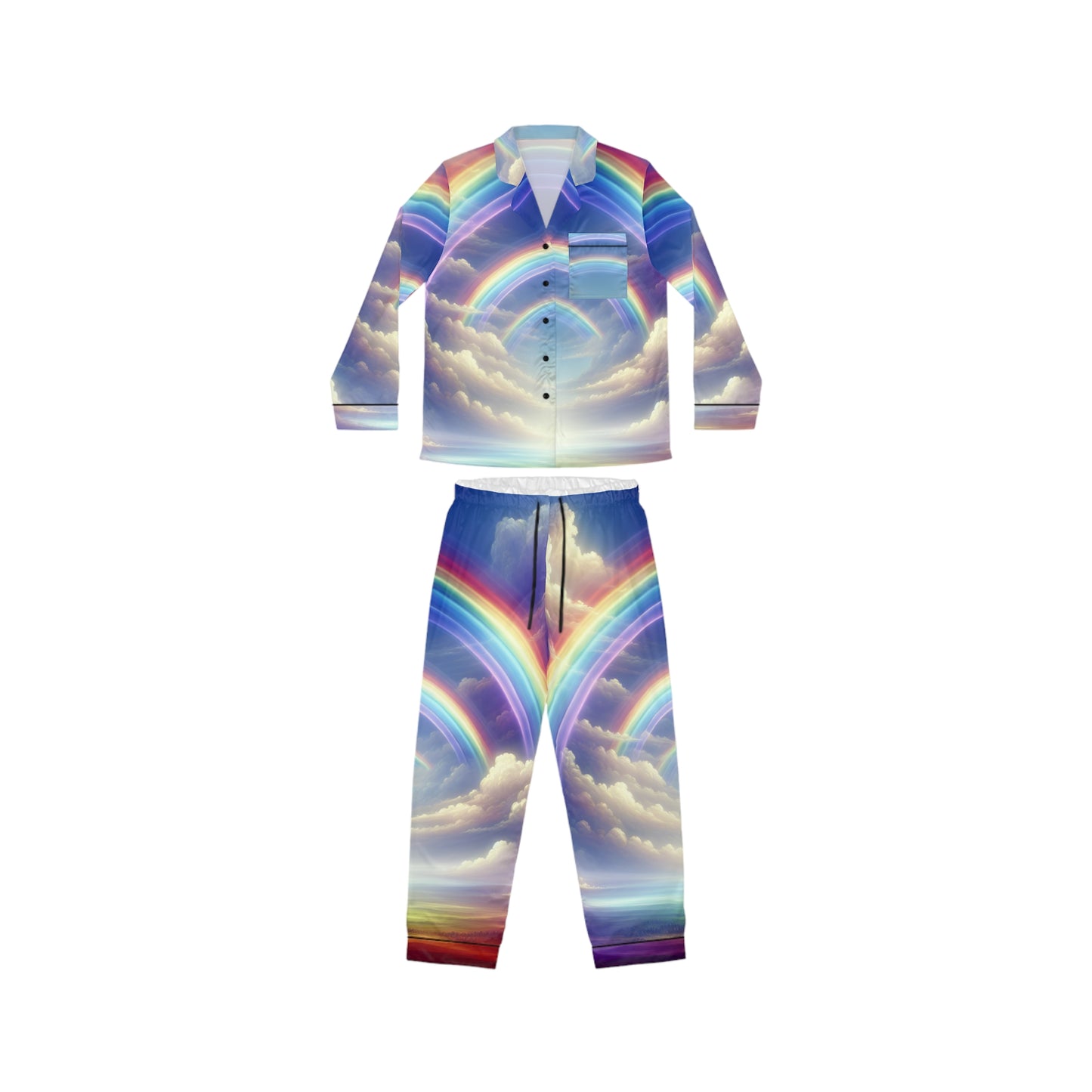 Rainbow Women's Satin Pajamas (AOP)