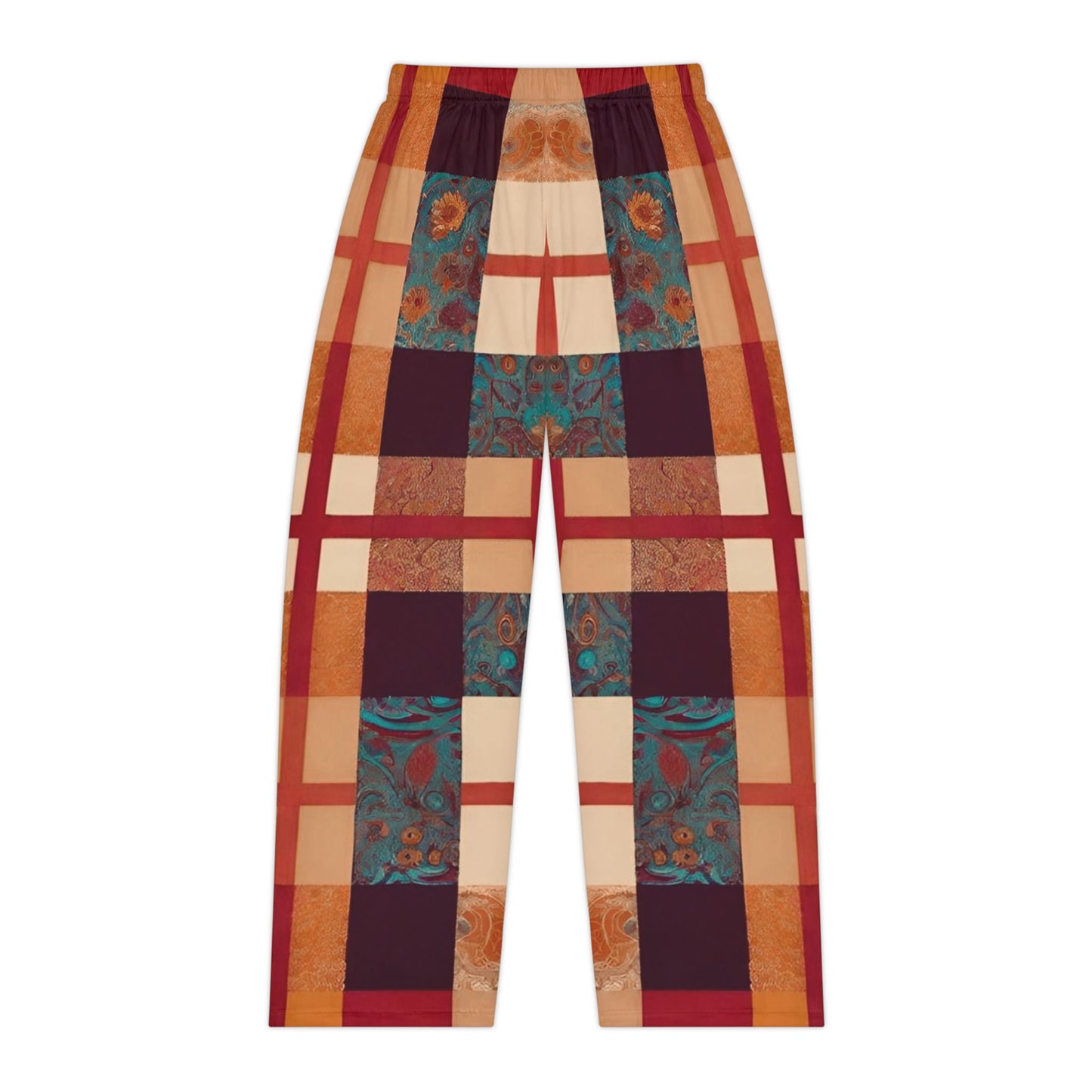 Flowers & Plaid Women's Pajama Pants (AOP)