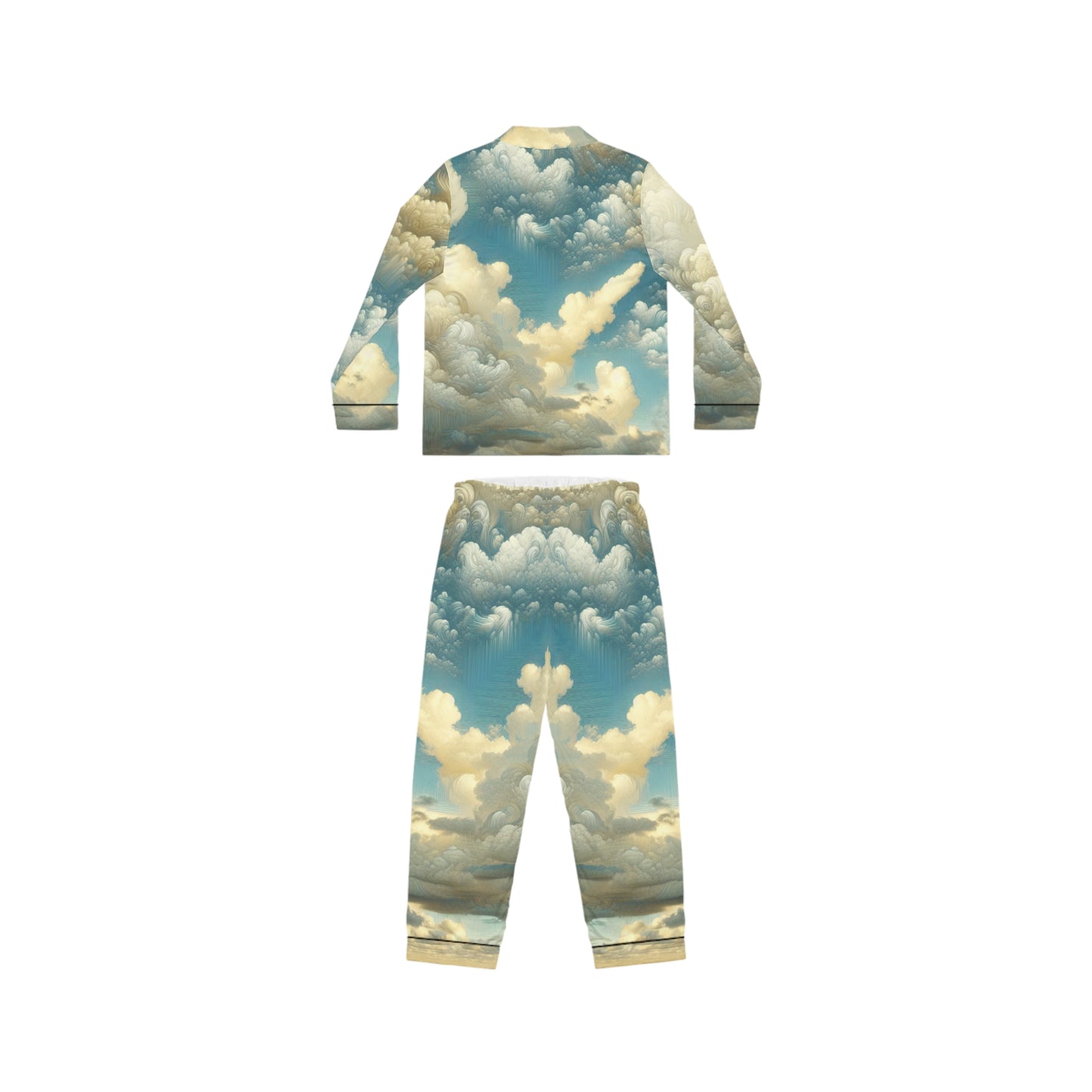 Up in the Clouds Women's Satin Pajamas (AOP)