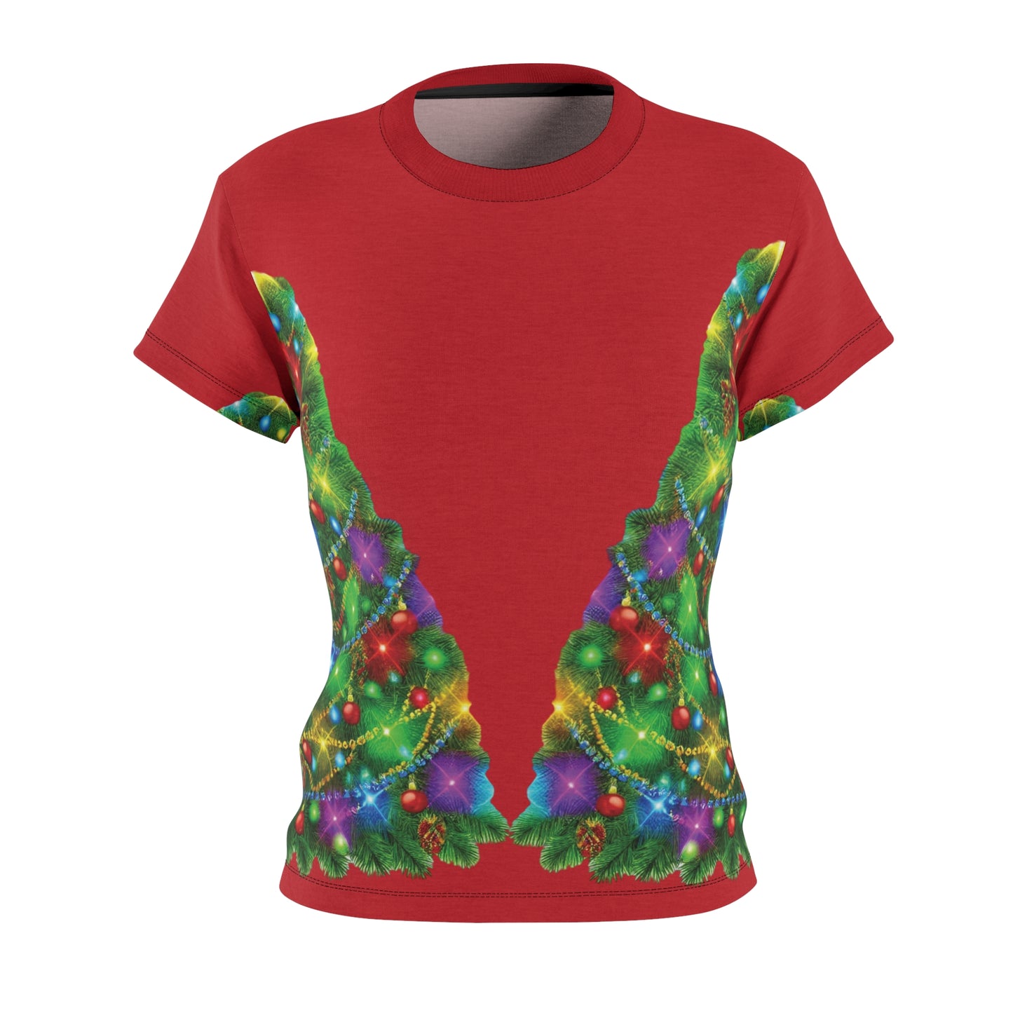 Christmas Tree Women's Cut & Sew Tee (AOP)