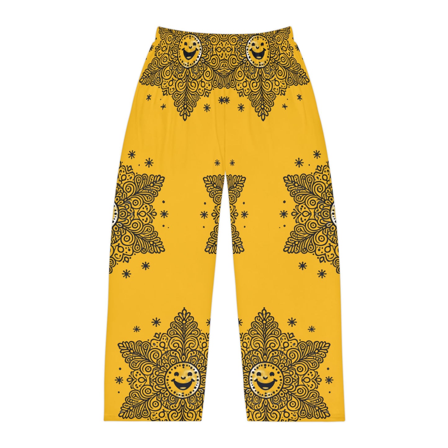 Snowflake - Yellow Men's Pajama Pants (AOP)