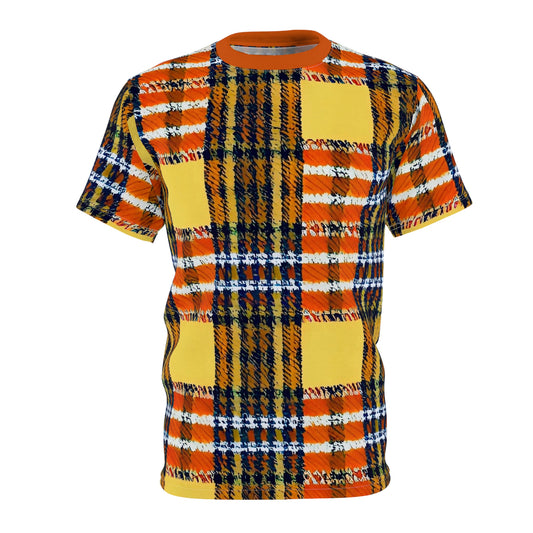 Orange Plaid Men's T-Shirt