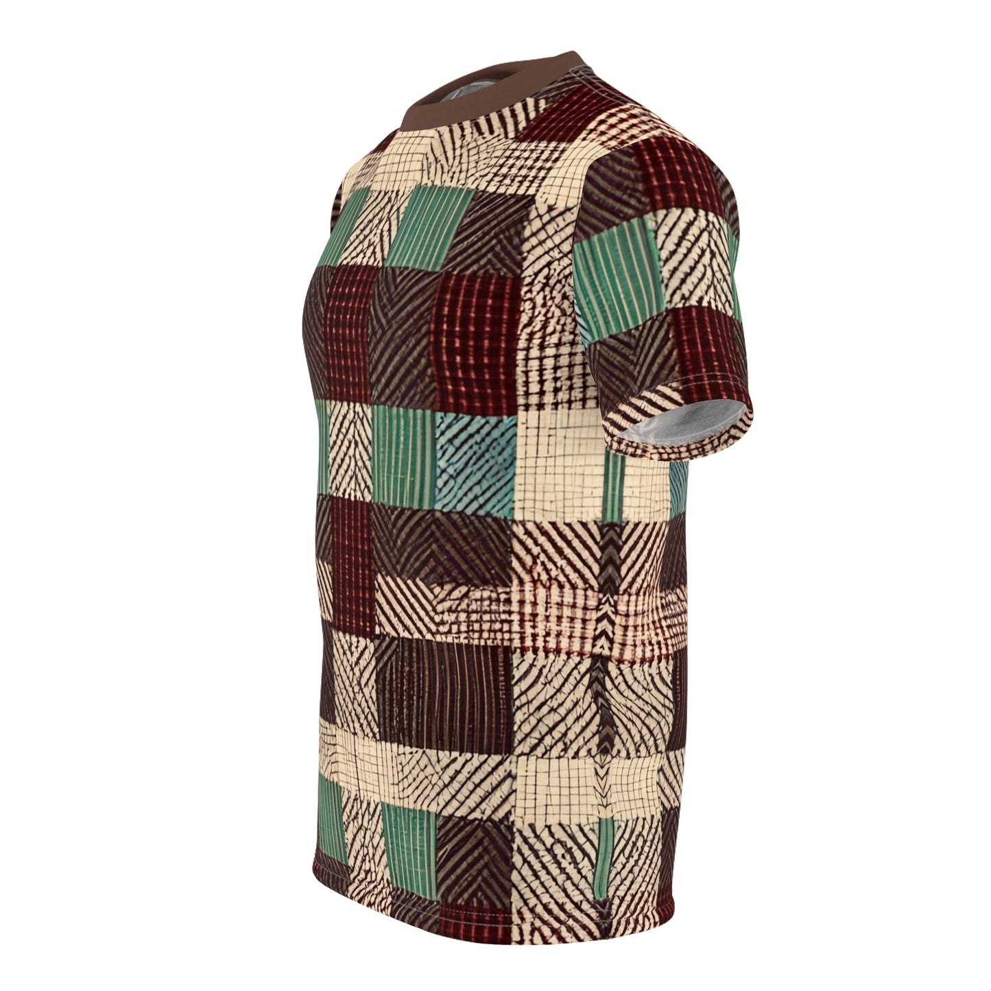 Cabin Retreat Plaid Men's Cut & Sew Tee (AOP)