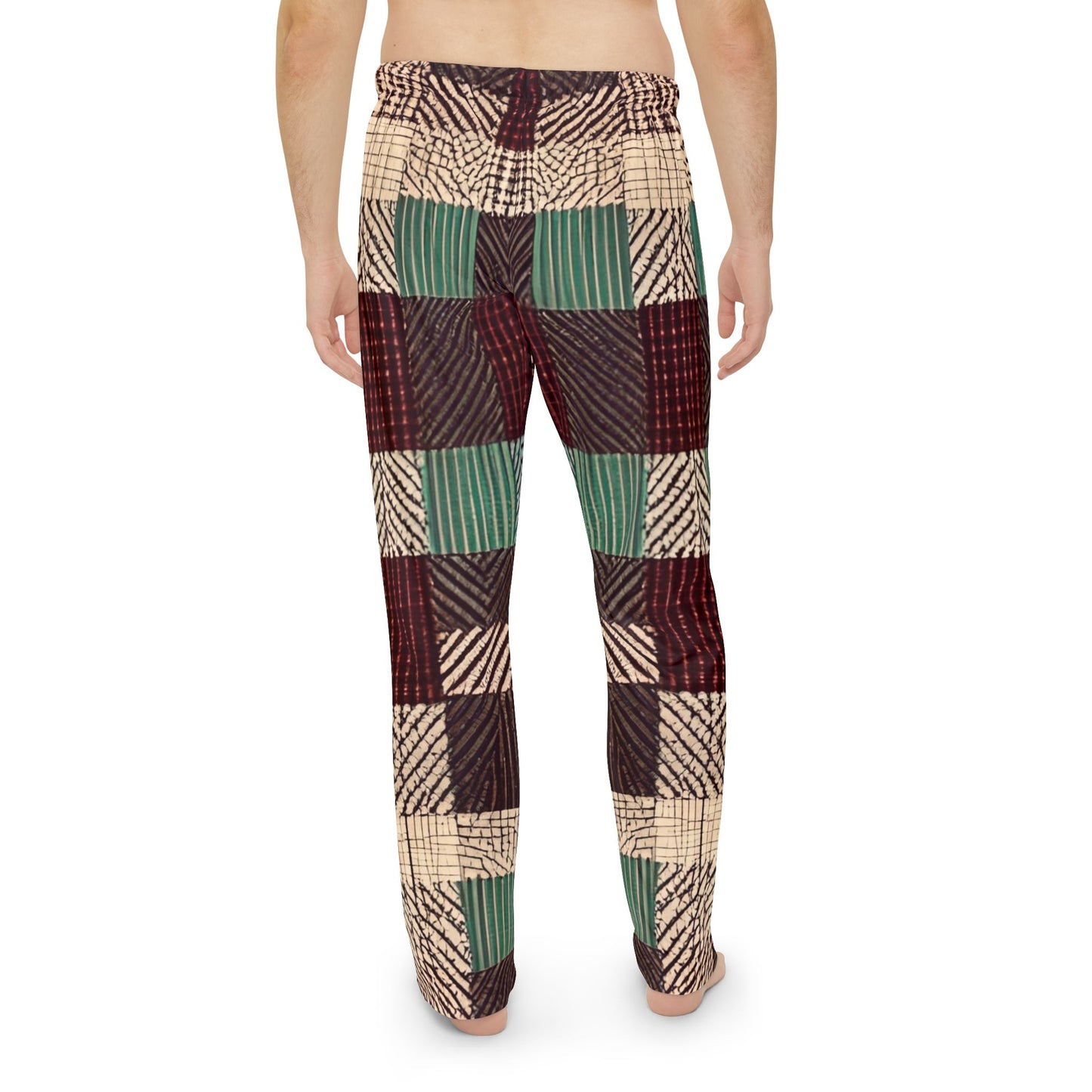 Cabin Retreat Plaid Men's Pajama Pants (AOP)