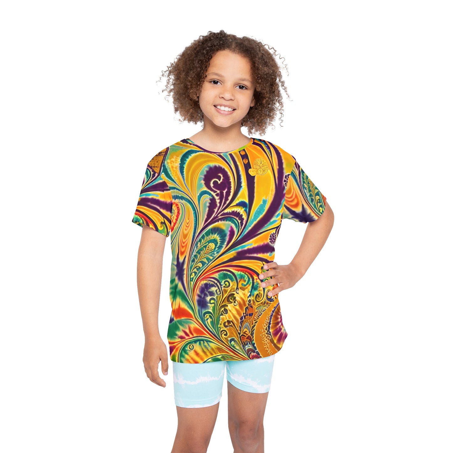 Radiant Swirl Kids Sports Jersey (AOP)