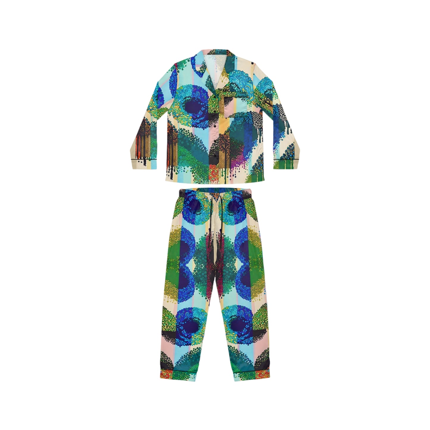 Gene Flow Women's Satin Pajamas (AOP)