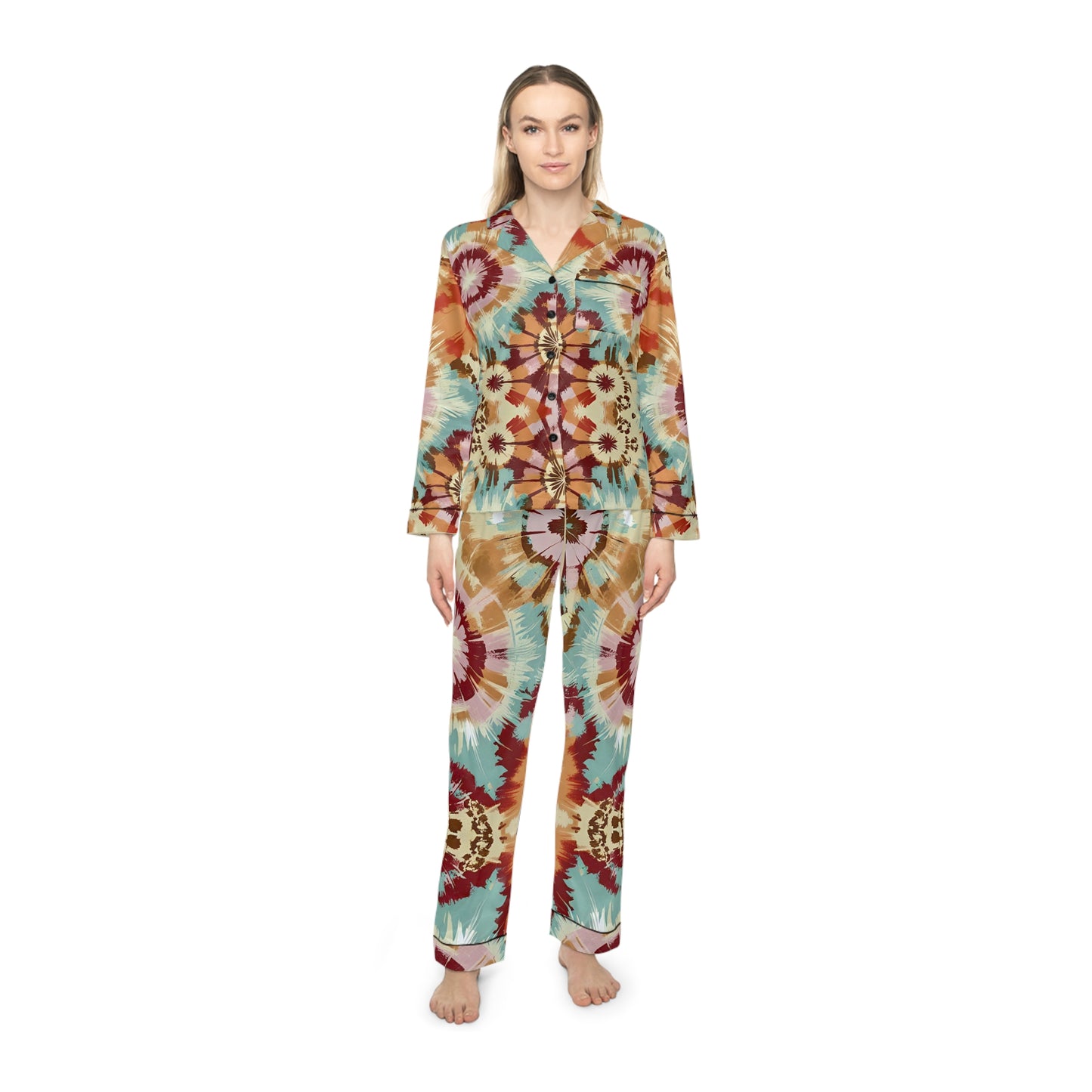 Groovy Baby Women's Satin Pajamas (AOP)