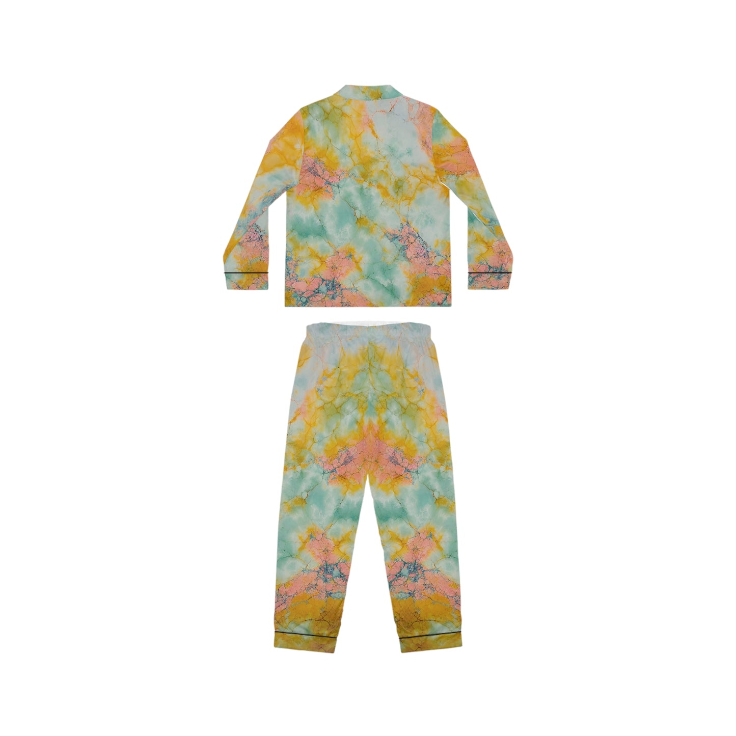 Marbled Women's Satin Pajamas (AOP)