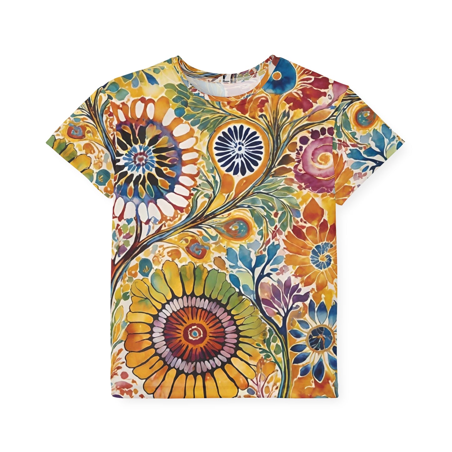 Floral Harmony Kids Sports Jersey (AOP)