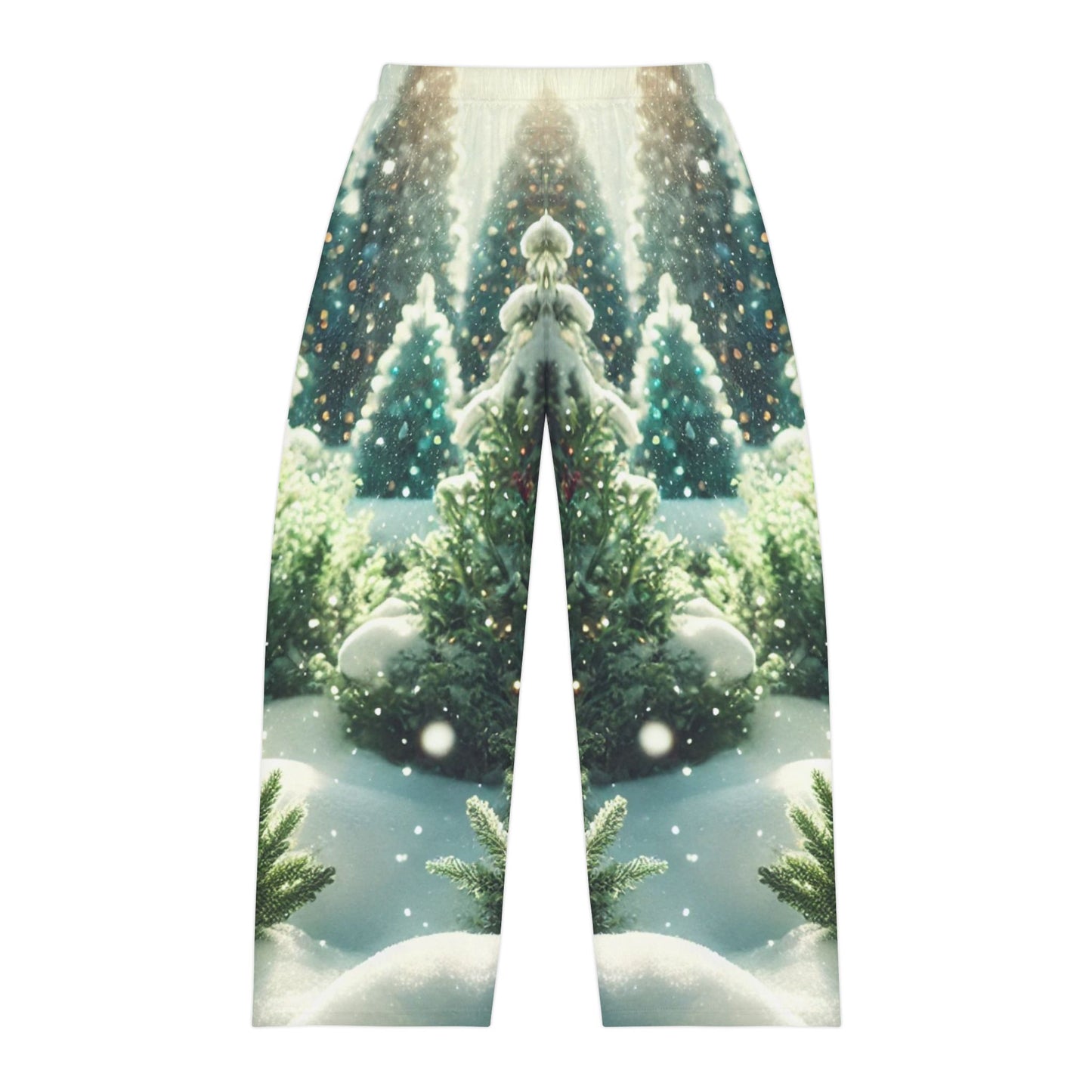 Frosted Forest Men's Pajama Pants (AOP)