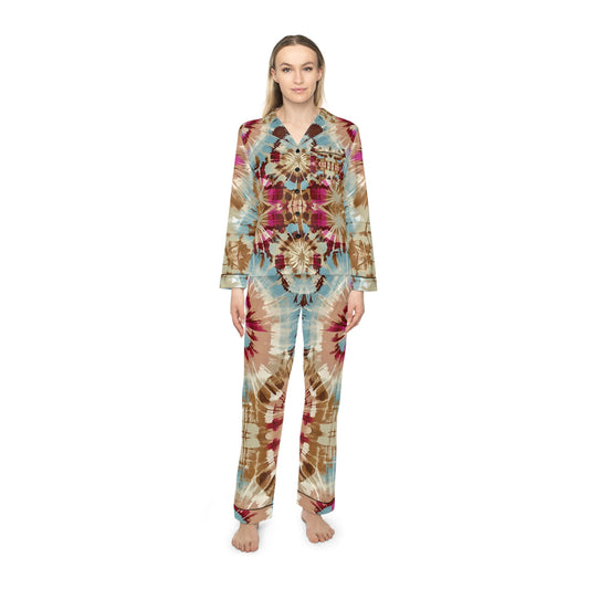 Woodland Beam Women's Satin Pajamas (AOP)