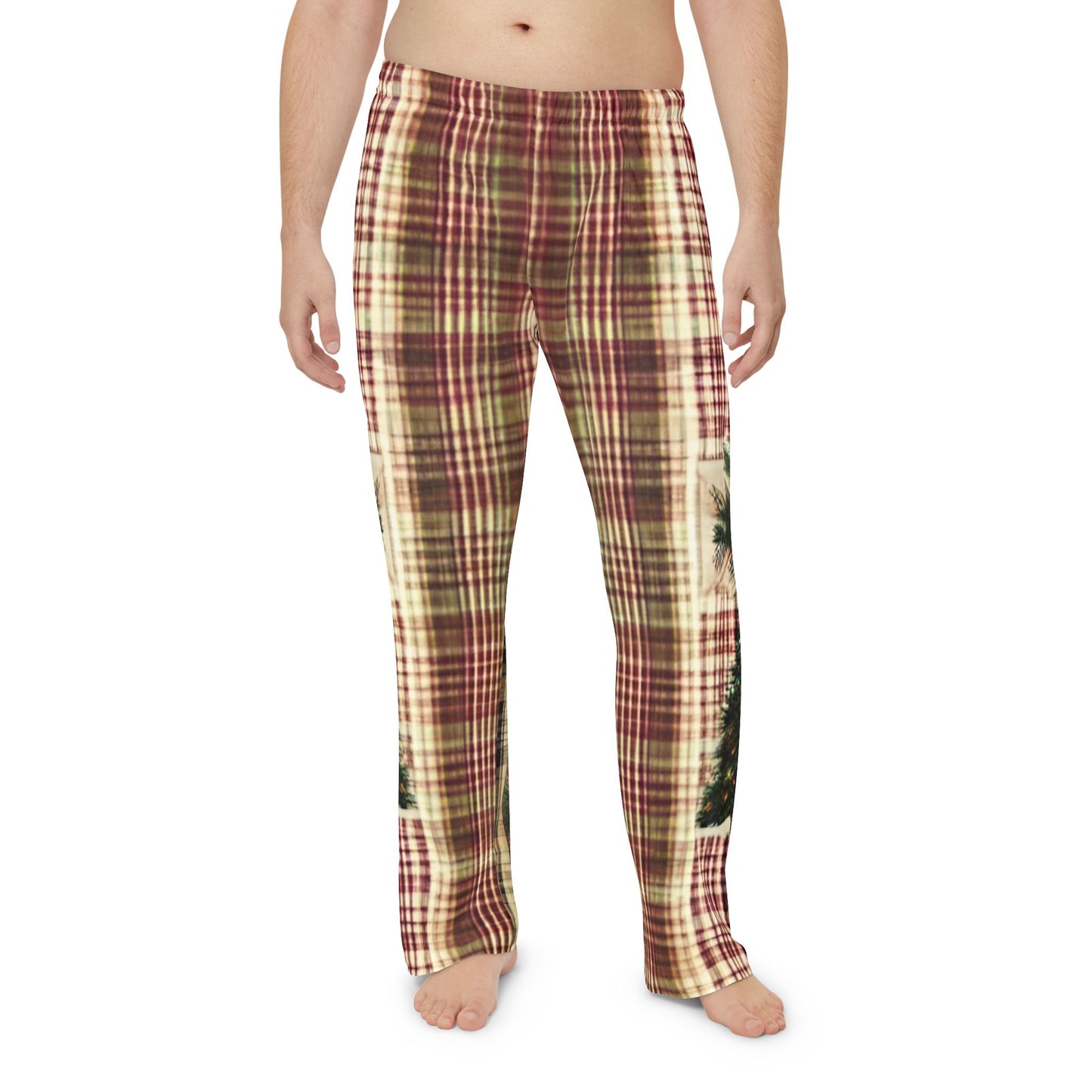 Christmas Plaid Men's Pajama Pants (AOP)