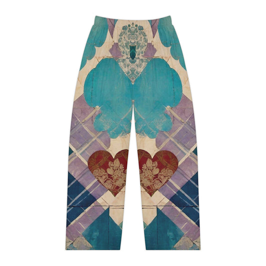 Heart Burst Women's Pajama Pants (AOP)