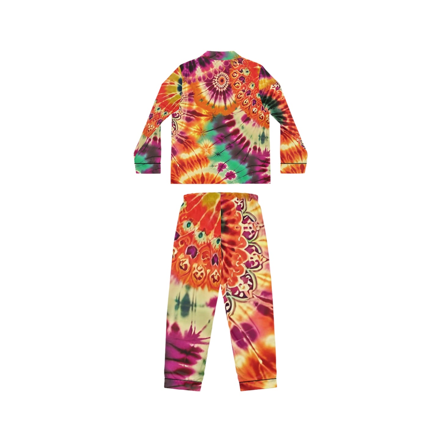 Tye Dye Women's Satin Pajamas (AOP)