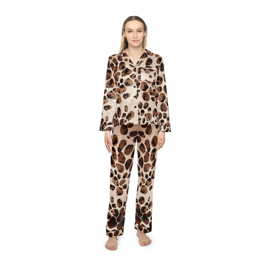 Cheetah Specs Women's Satin Pajamas (AOP)