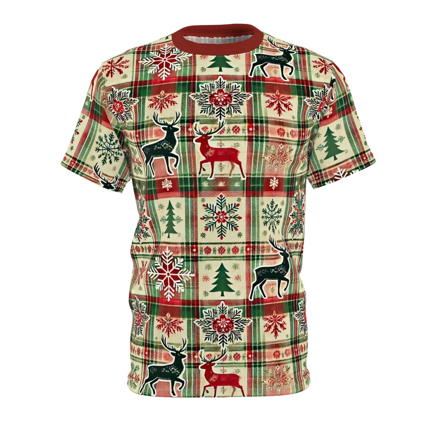 Evergreen Stag Men's Cut & Sew Tee (AOP)